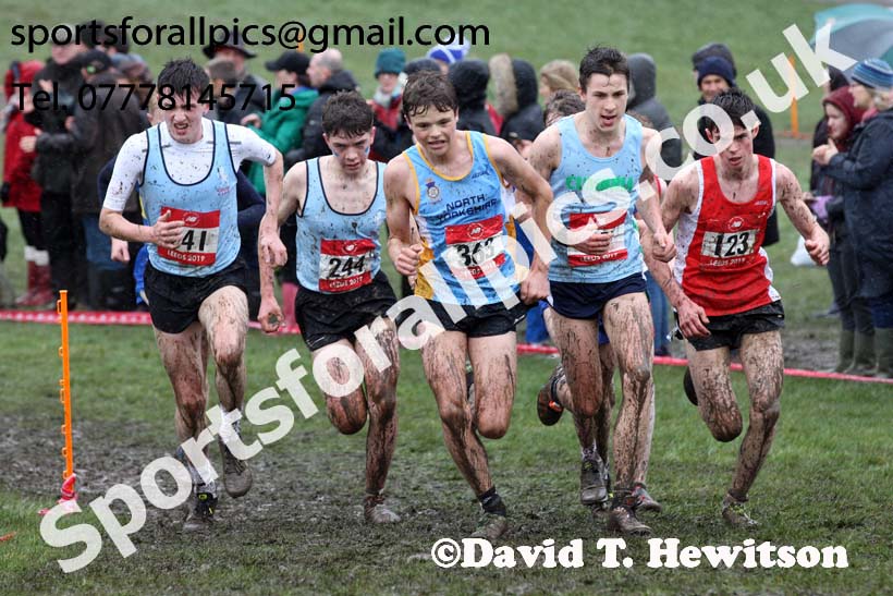 Intermediate boys 2019 New Balance English Schools Cross Country Champs, Temple Newsam, Leeds. Photo:  David T. Hewitson/Sports for All Pics
